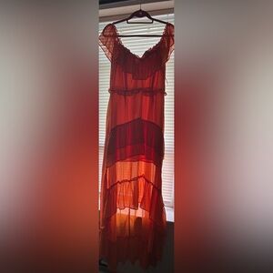 This is a gorgeous orange dress